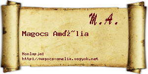 Magocs Amélia névjegykártya